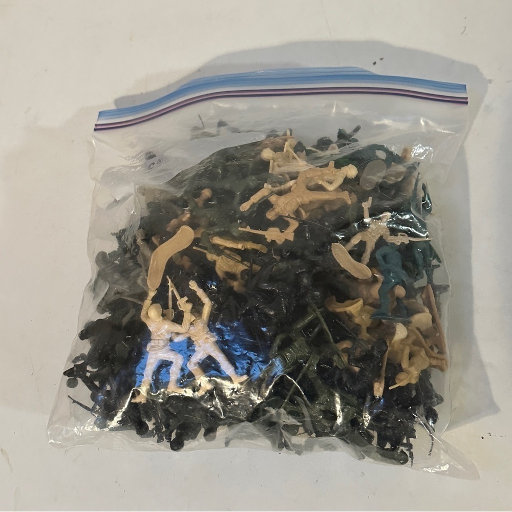 Vintage Bag of Toy Soldiers and Indians